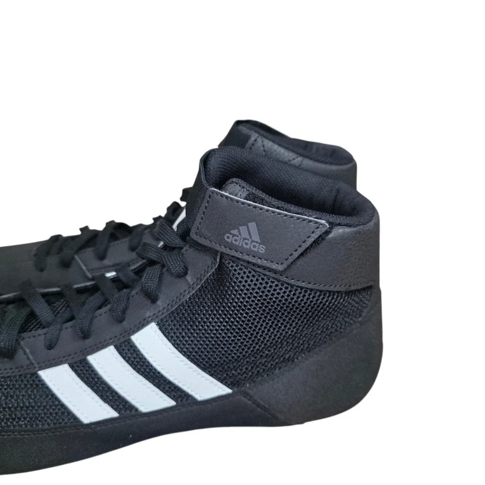 Adidas HVC Wrestling Shoes Men's 14 Black White Mat Grappling Boxing